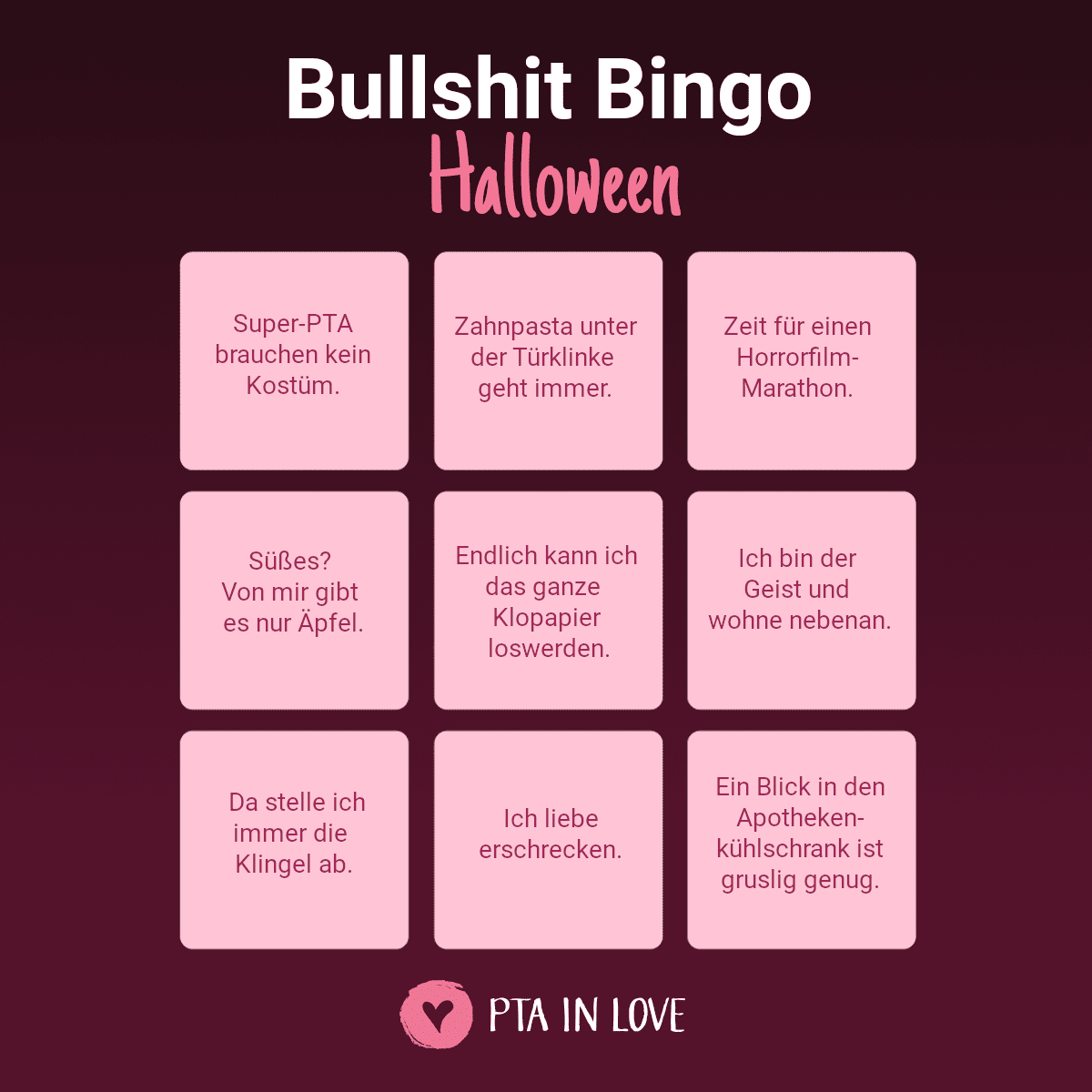 Bullshit-Bingo Halloween