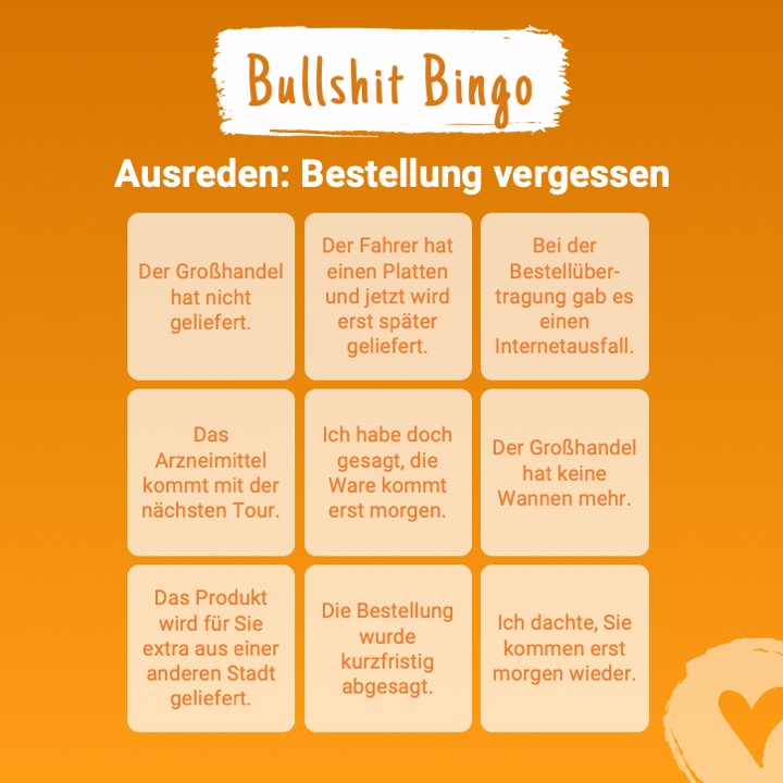 Bullshit Bingo Bestellung